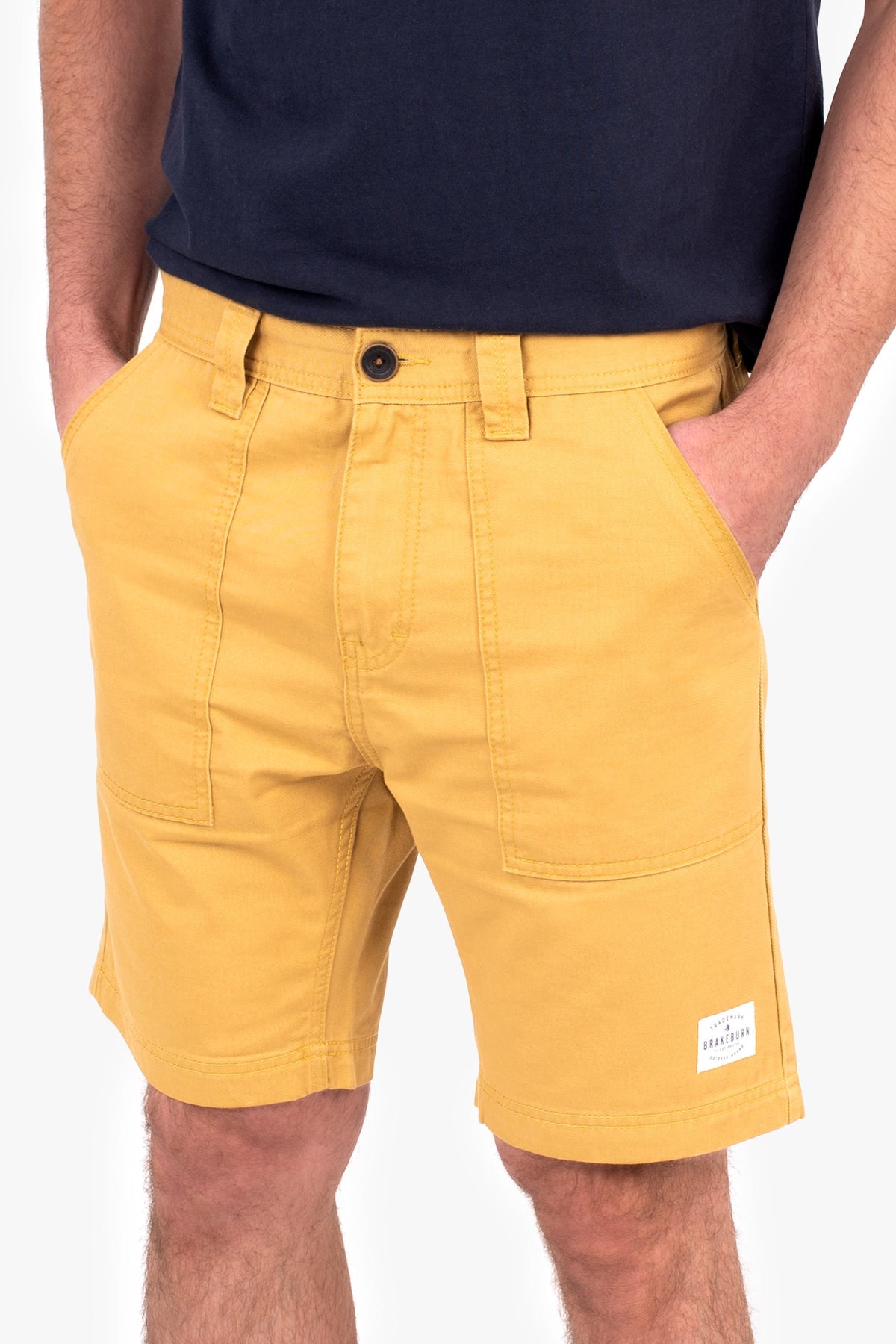 Mens yellow hot sale cargo shorts