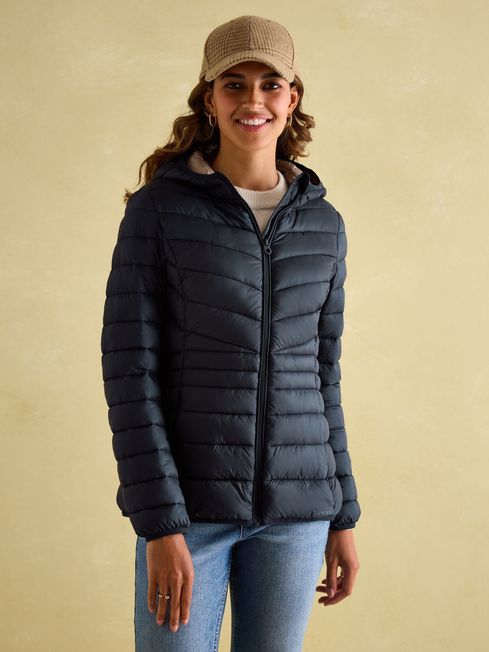 Joules Kenley Showerproof Padded Coat in Navy