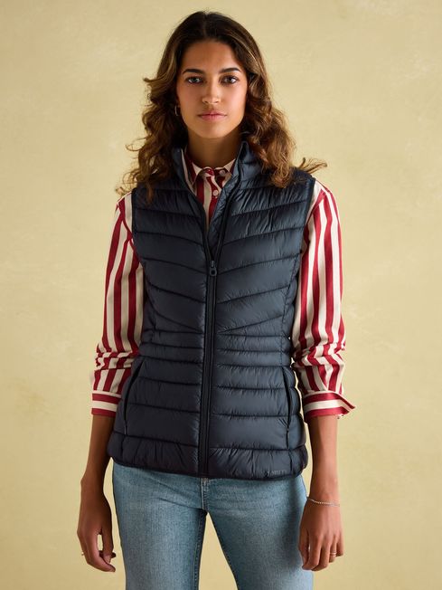 Joules Kenley Showerproof Padded Gilet in Navy