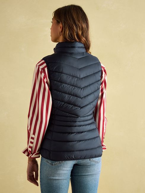 Joules Kenley Showerproof Padded Gilet in Navy