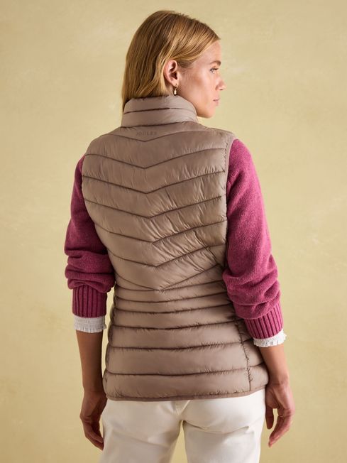 Joules Kenley Showerproof Padded Gilet in Pearl