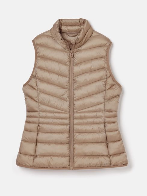 Joules Kenley Showerproof Padded Gilet in Pearl