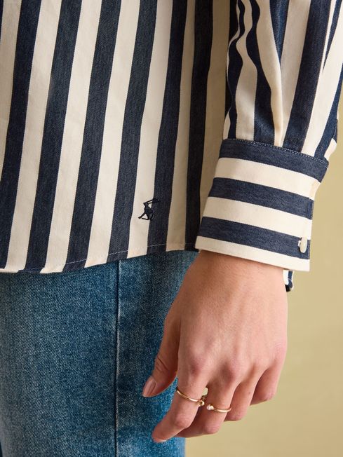 Joules Amilla Navy & Cream Stripe Shirt