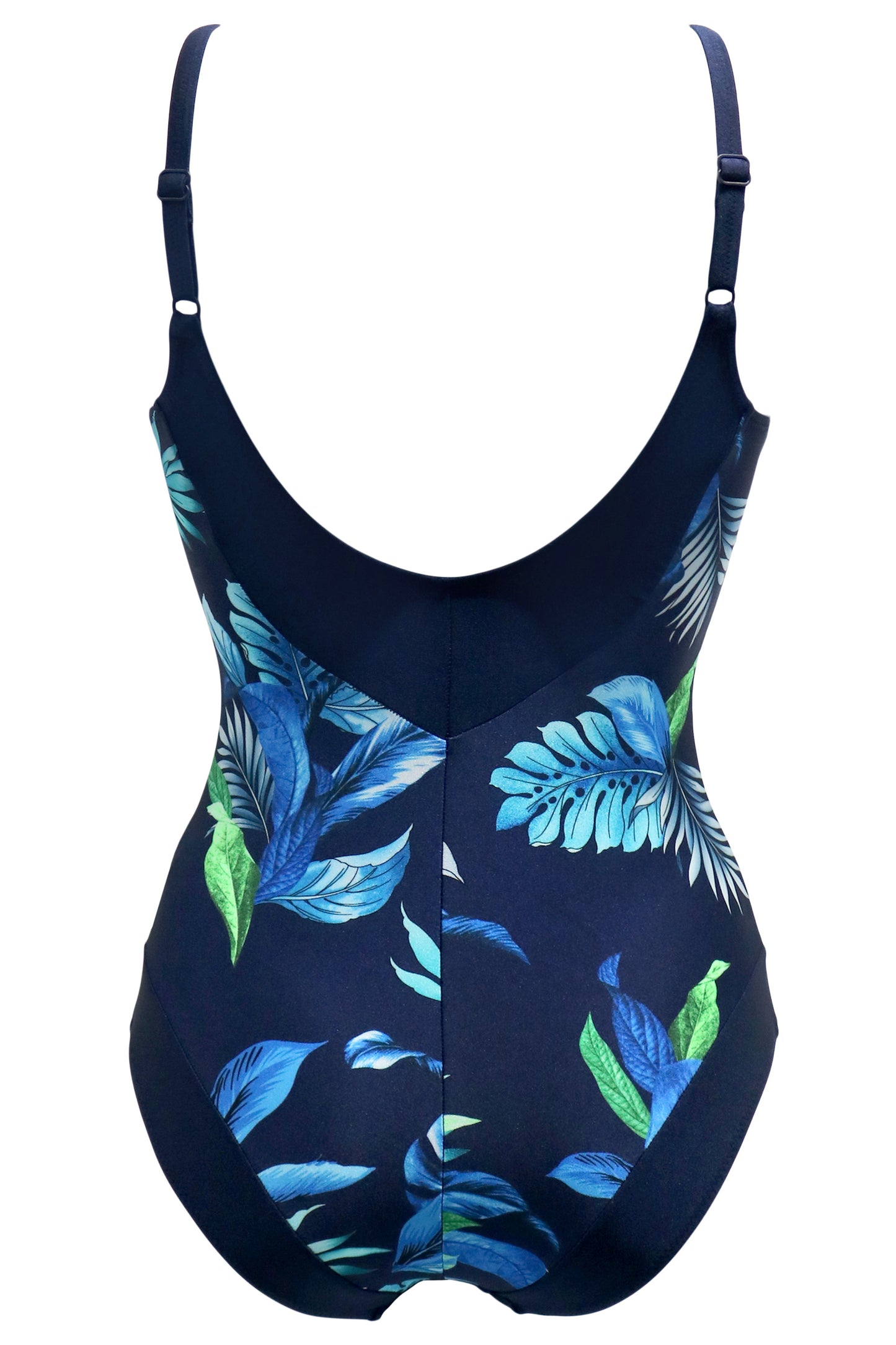 Pour Moi Palermo Contour Tummy Control Swimsuit in Navy Tropical