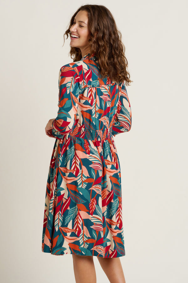 Brakeburn Evergreen Leaves Dress