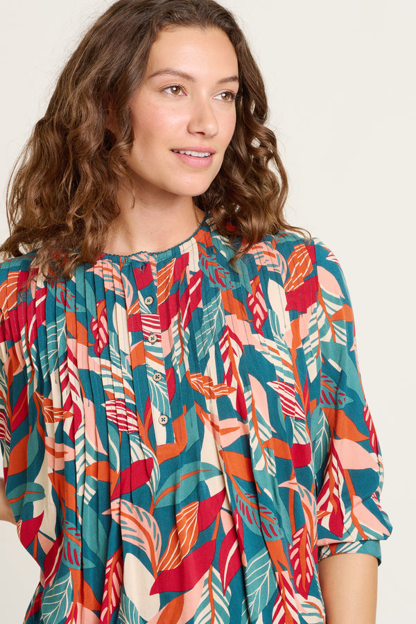 Brakeburn Evergreen Leaves Blouse