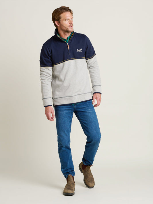 Brakeburn Colour Block Zip Sweatshirt