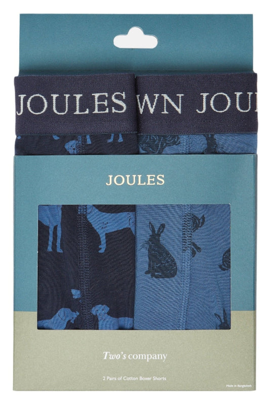 Joules Crown Joules Navy Pack of Two Cotton Briefs