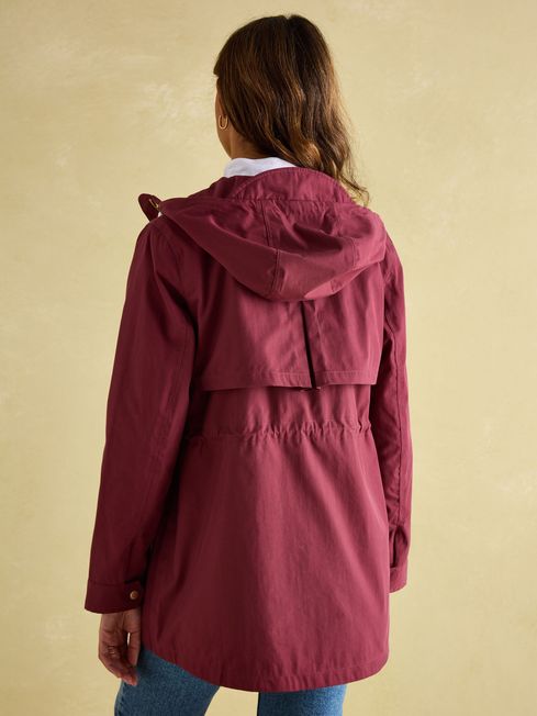 Joules Portwell Dark red Waterproof Raincoat With Hood