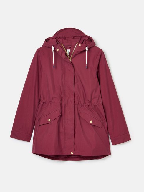 Joules Portwell Dark red Waterproof Raincoat With Hood