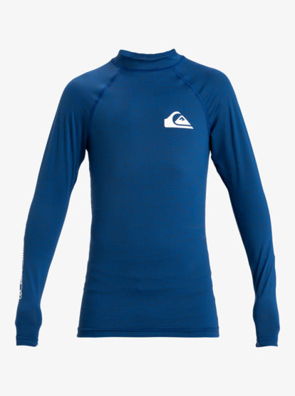 Quiksilver Everyday - Long Sleeve UPF 50 Surf T-Shirt for Boys in Blue