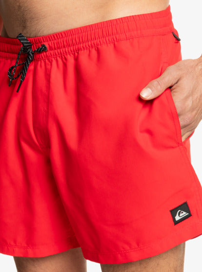 Quiksilver Everyday Solid Volley 15" Swim Shorts in Red