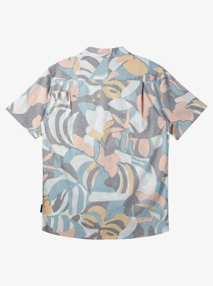 Quiksilver Beach Club Casual Short Sleeved Shirt in Larkspur