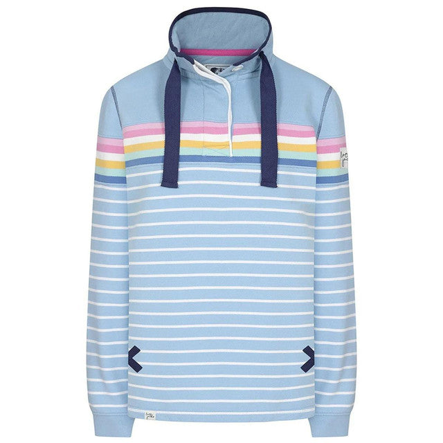 Lazy Jacks Supersoft Stripe Sweatshirt in Sky