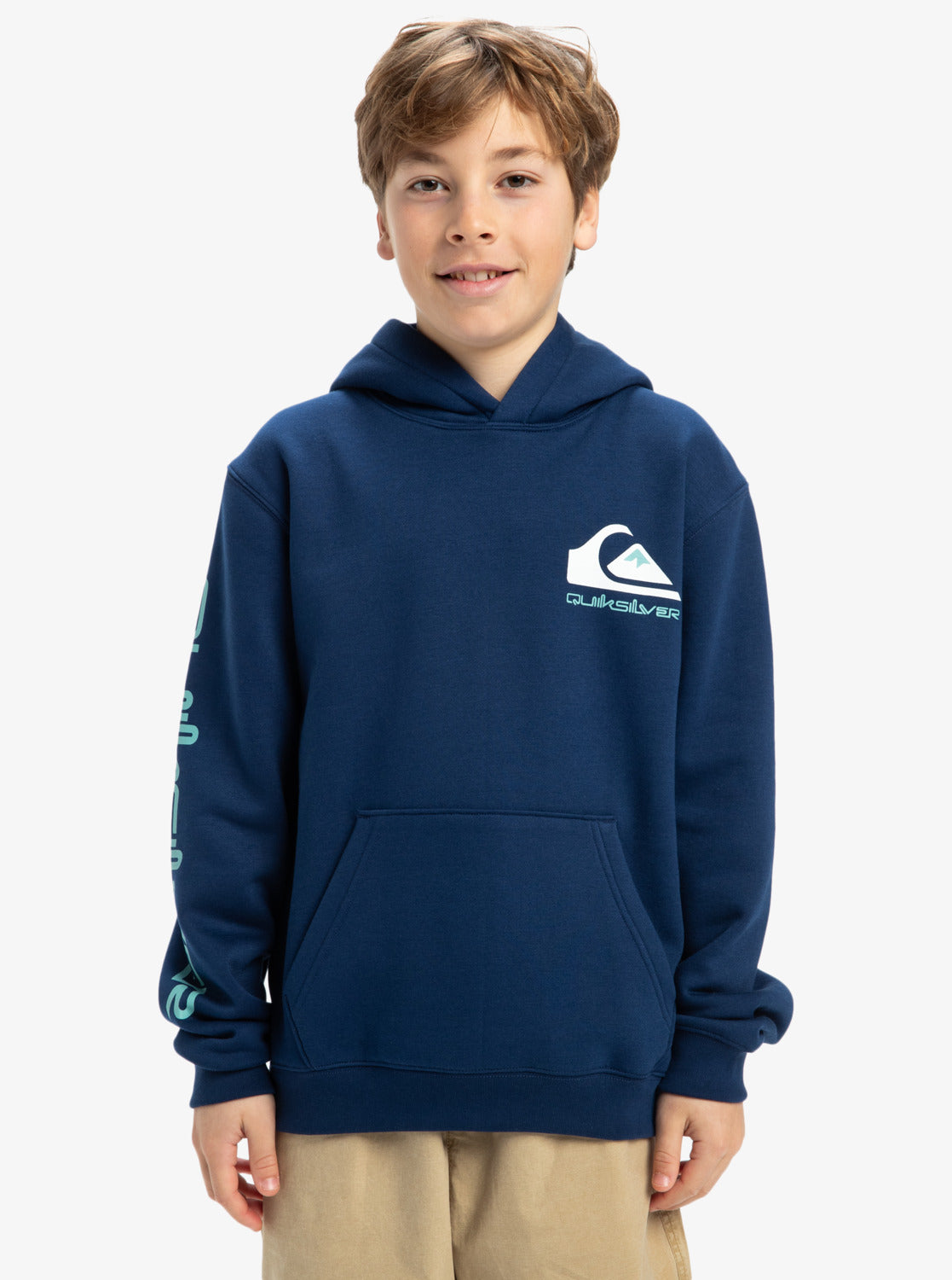 Quiksilver Omni Logo Boys Hoodie in Marine Blue