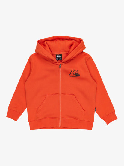 Quiksilver Day Tripper Boys Full Zip Hoodie in Tigerlily