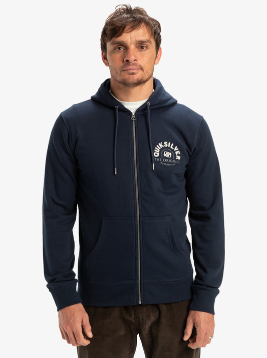 Quiksilver Graphic - Full Zip Hoodie for Men in Dark Navy