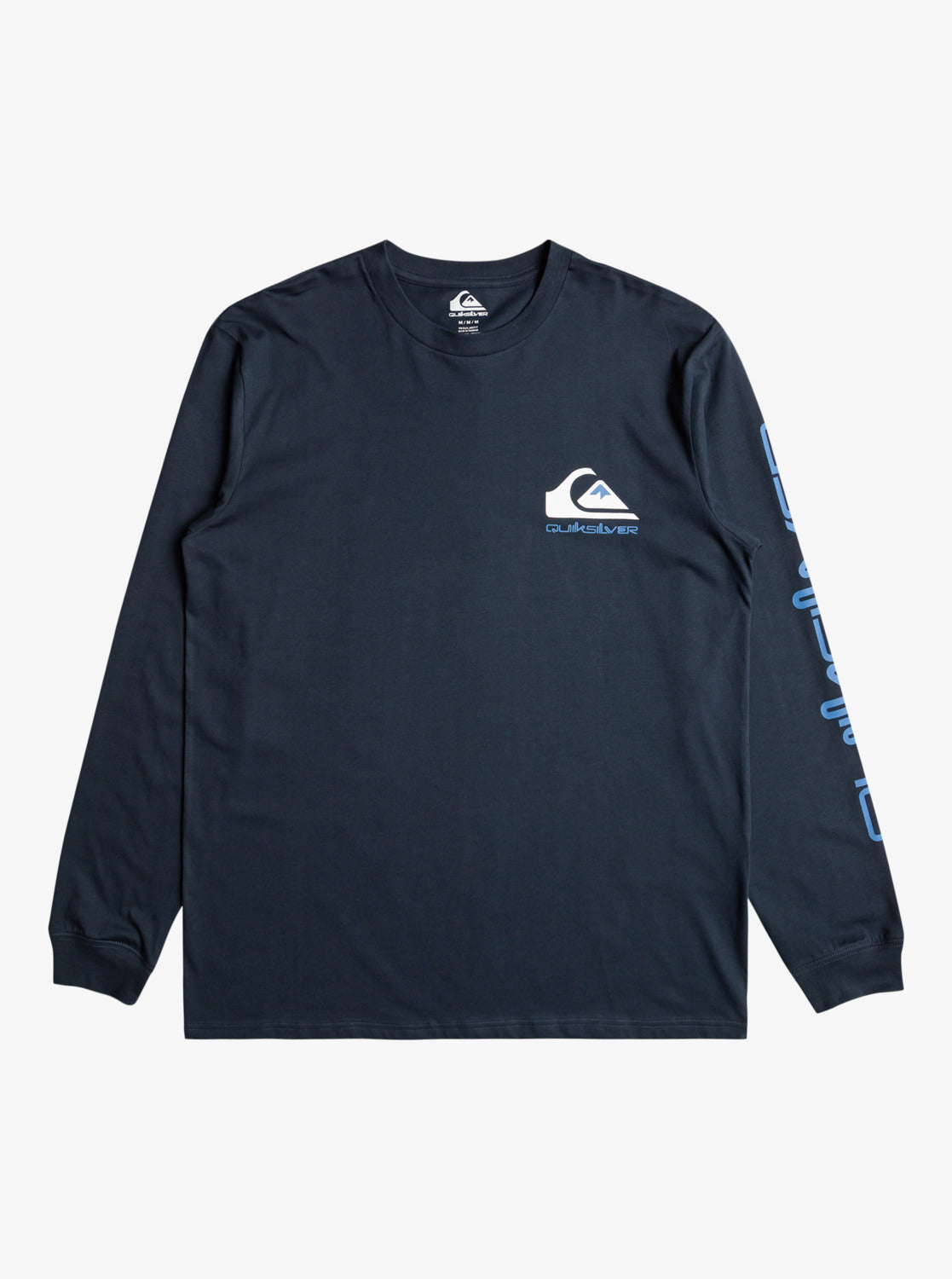 Quiksilver Comp Logo Long Sleeve T-Shirt in Dark Navy