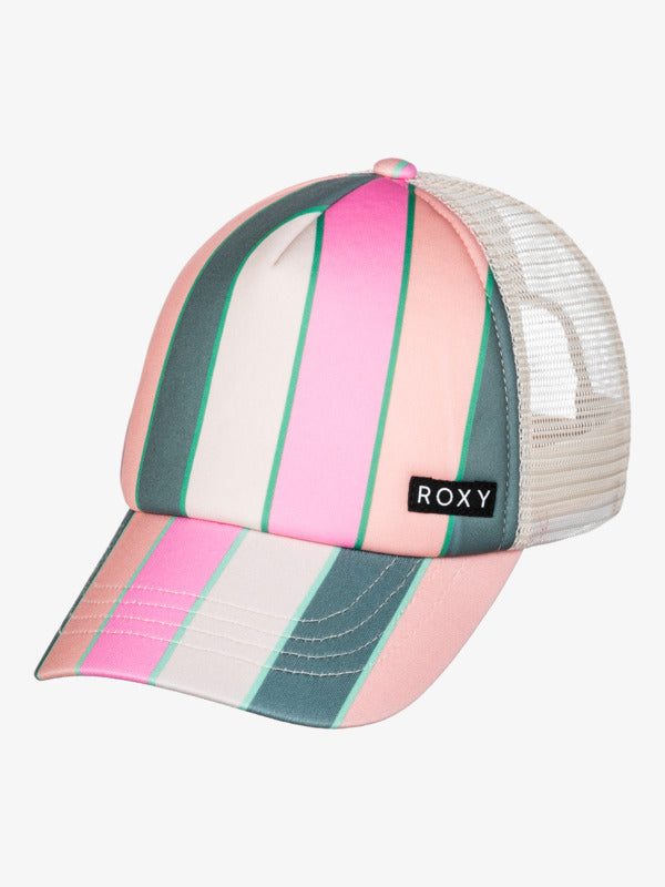 Roxy Honey Coconut Girls Trucker Cap in Agave Green