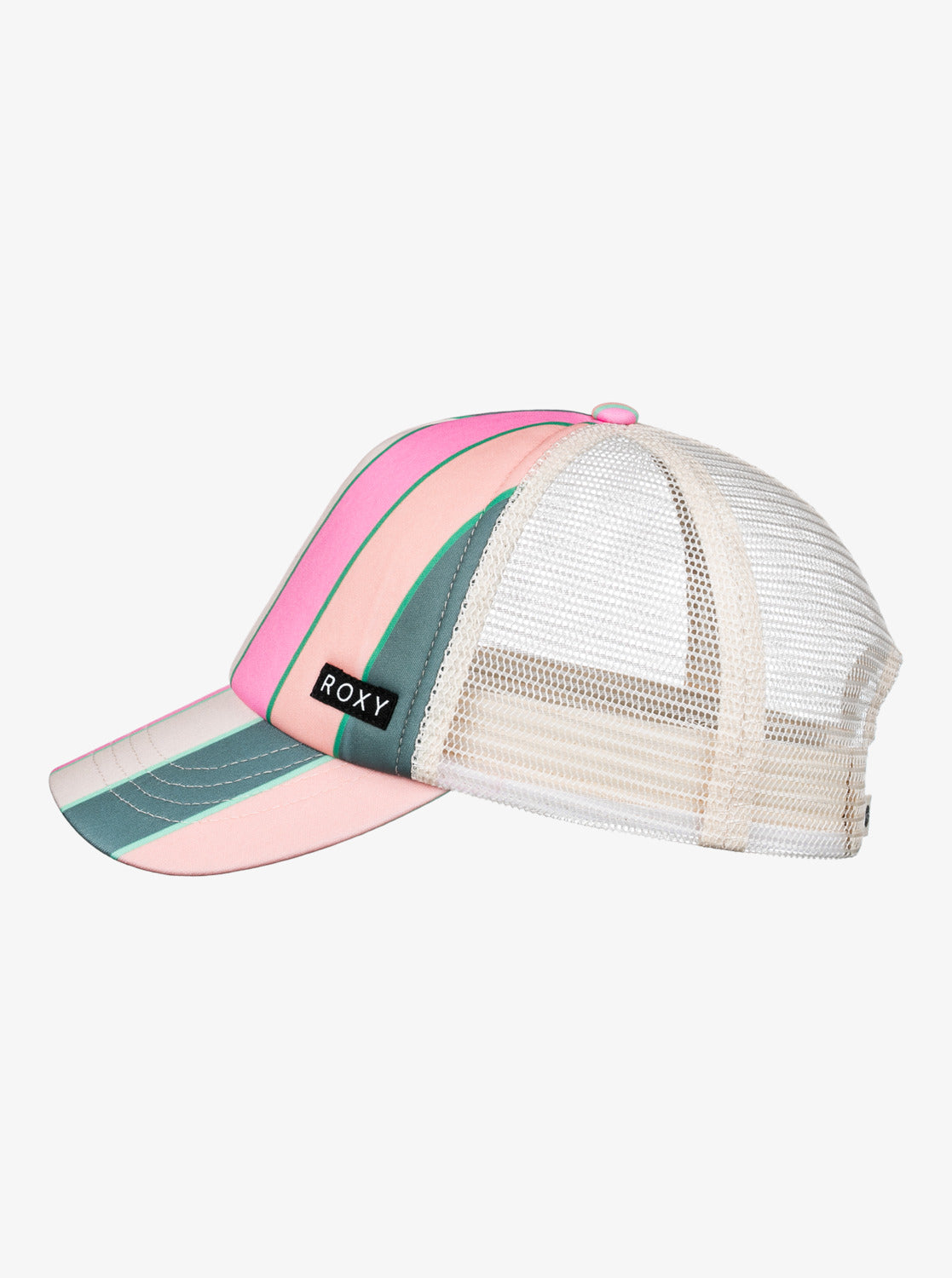 Roxy Honey Coconut Girls Trucker Cap in Agave Green