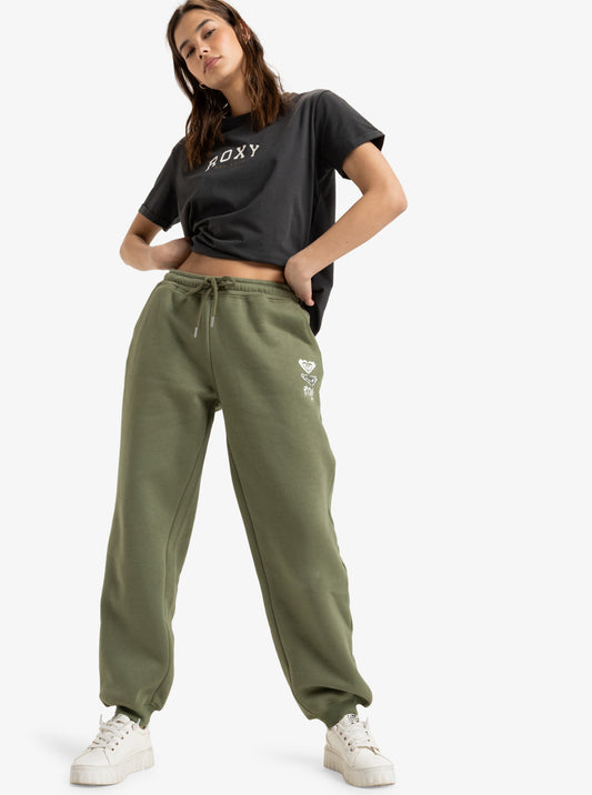 Roxy Surf Stoked - Jogger Pants for Women in Oil Green