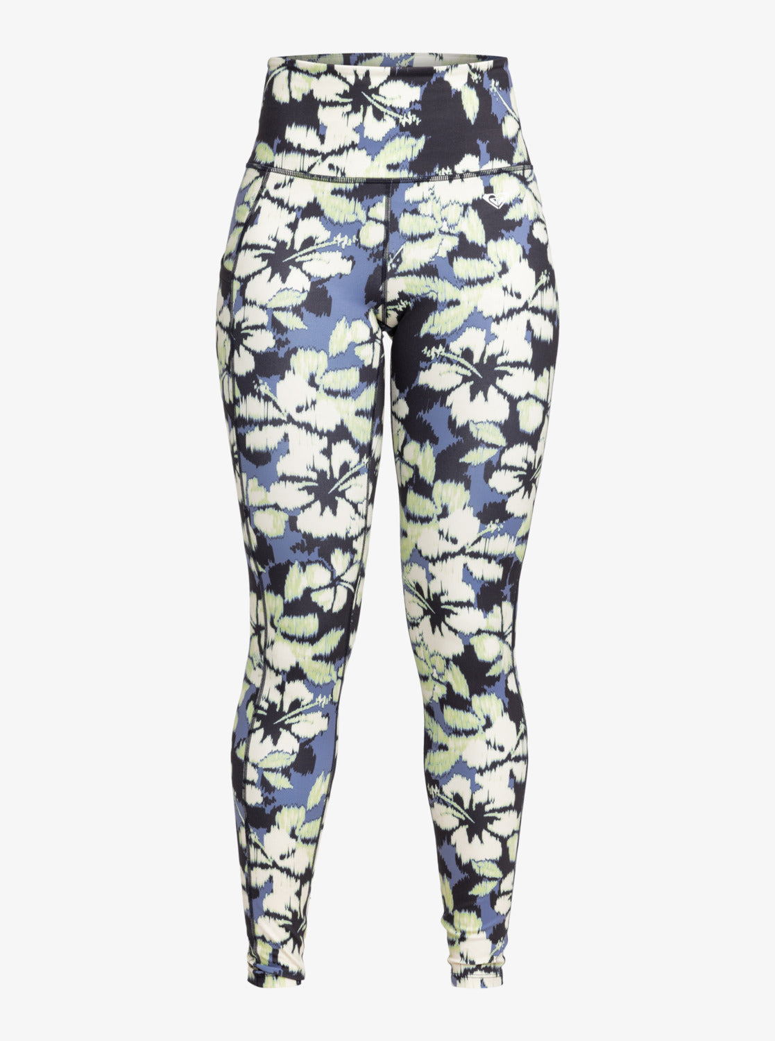 Roxy Heart Into It Ankle Sport Leggings in Wild Wind Hibiscus Mirage