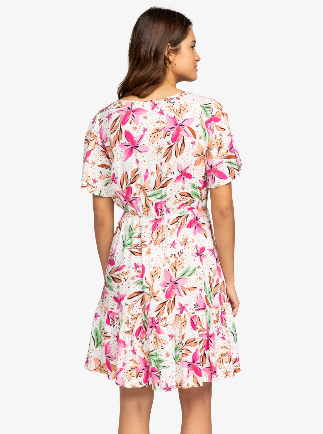 Roxy Sea Symphony Midi Dress in Snow White Happy Tropical