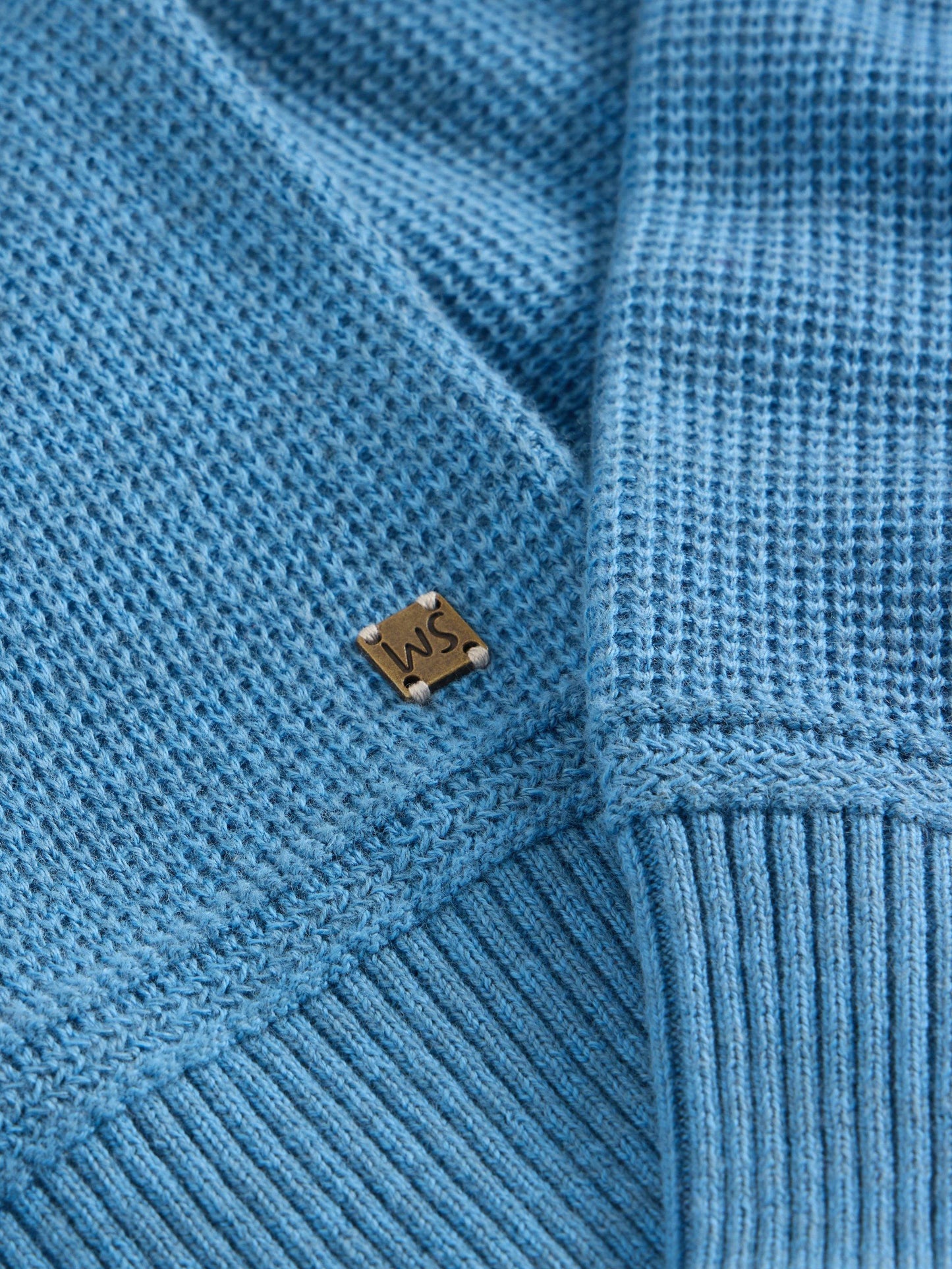 White Stuff Attadale Crew Neck Jumper in Light Blue