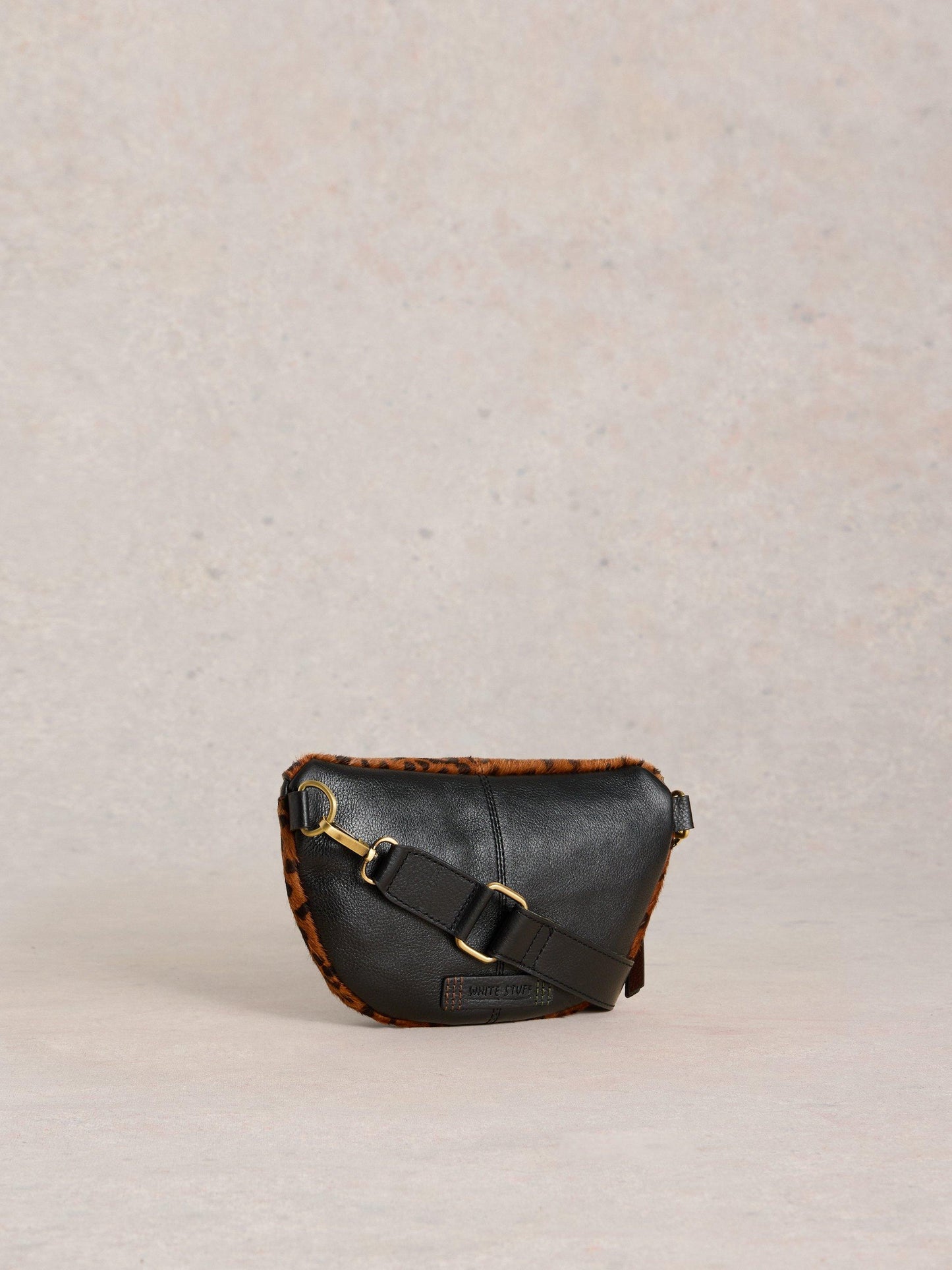 White Stuff Mini Sebby Leather Sling Bag in Brown Multi