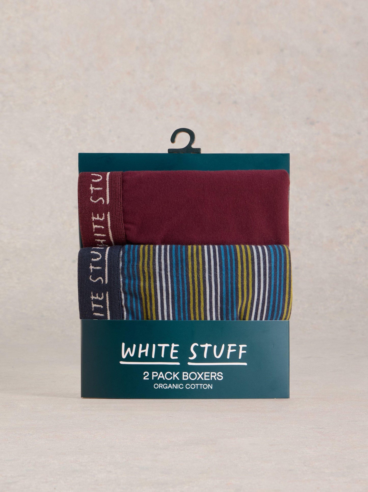 White stuff 2 Pack Boxer in Plum Multi