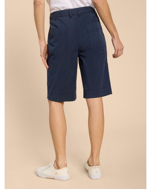 White Stuff Hayley Organic Cotton Shorts in Dark Navy