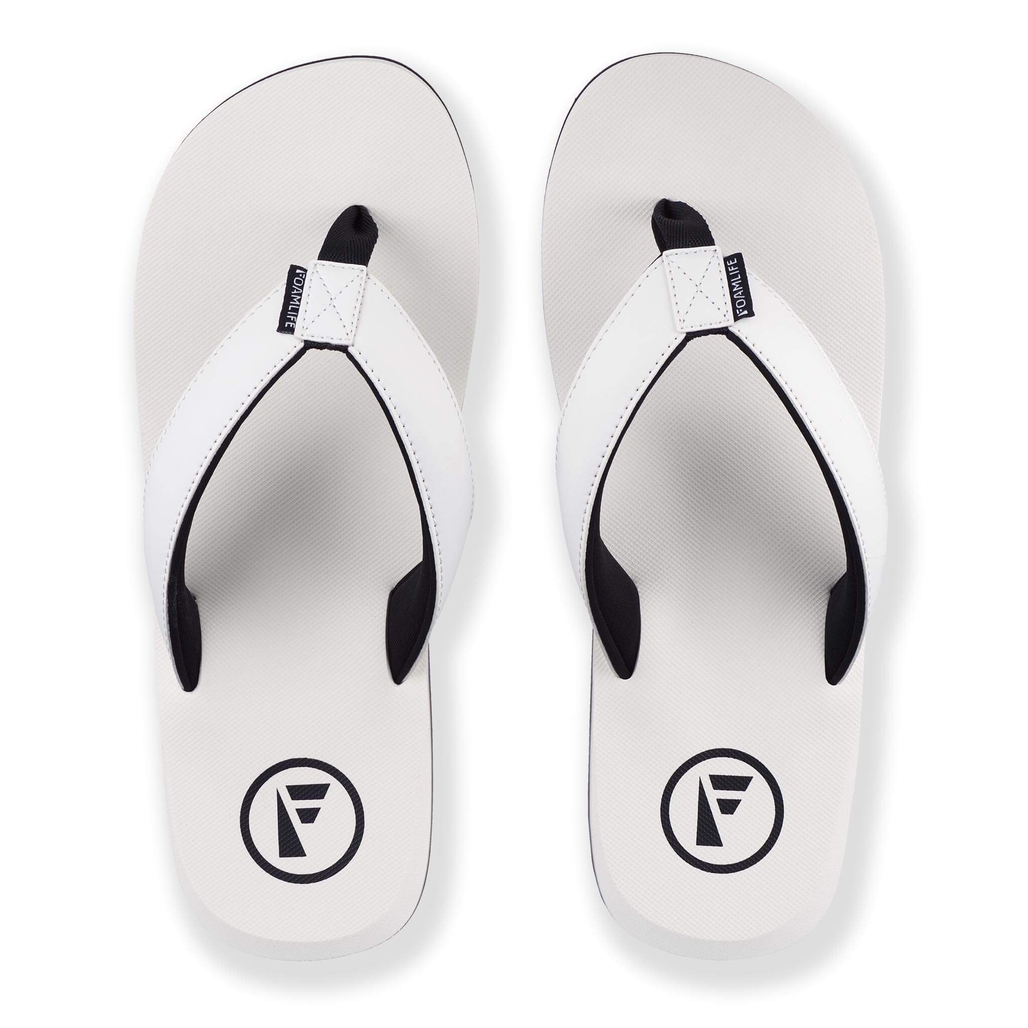 Mens white flip flops online